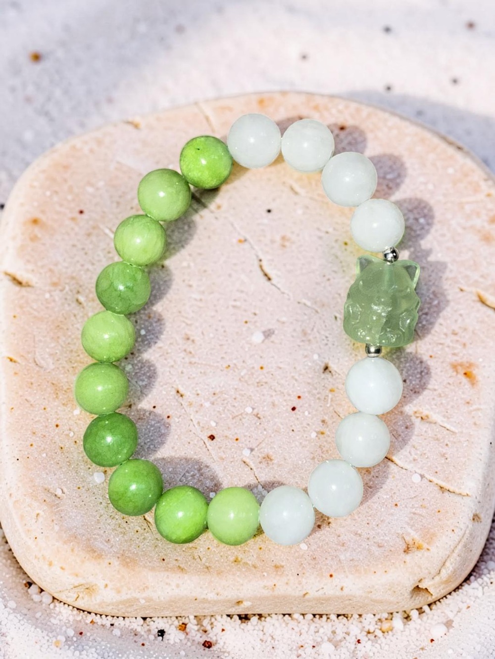 10mm Green Calcite Bracelet